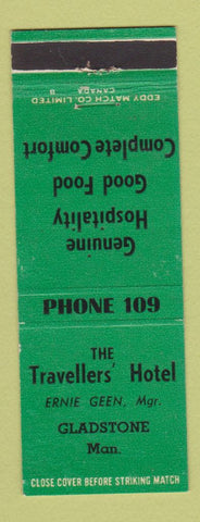 Matchbook Cover - Travellers' Hotel Gladstone MB