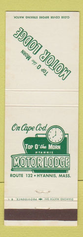 Matchbook Cover - Top O the Morn Motor Lodge Hyannis MA