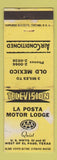 Matchbook Cover - La Posta Motor Lodge El Paso TX WEAR