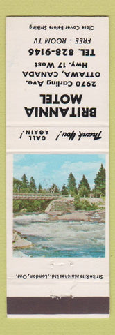 Matchbook Cover - Britannia Motel Ottawa ON