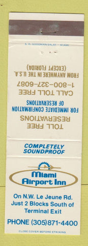 Matchbook Cover - Miami Airport Inn FL