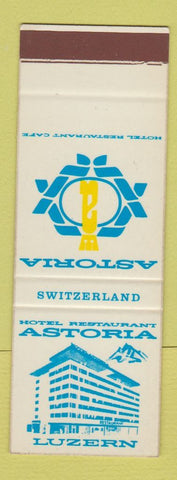 Matchbook Cover - Hotel Restaurant Astoria Luzern Switzerland SAMPLE
