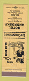 Matchbook Cover - Hotel Androsky Oakmont PA