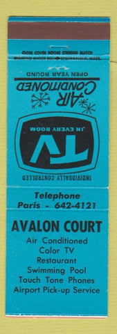 Matchbook Cover - Avalon Court Motel
