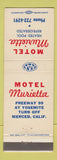 Matchbook Cover - Motel Murietta Merced CA
