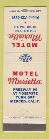 Matchbook Cover - Motel Murietta Merced CA