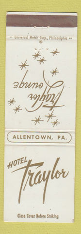 Matchbook Cover - Hotel Traylor Allentown PA