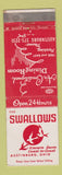 Matchbook Cover - Swallows Austinburg OH WEAR