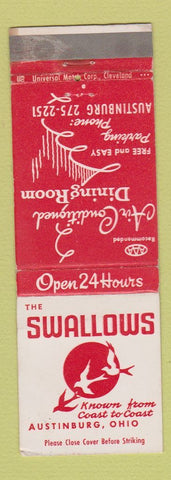 Matchbook Cover - Swallows Austinburg OH WEAR