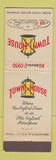 Matchbook Cover - Town House Boston MA restaurant