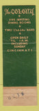 Matchbook Cover - Colony Restaurant Cincinnati OH