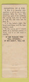 Matchbook Cover - Key City Diner Phillisburg NJ