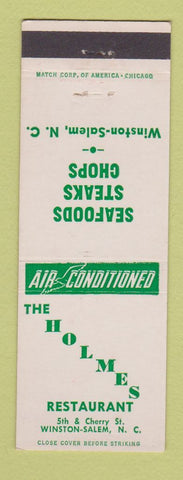 Matchbook Cover - Holmes Restaurant Winston Salem NC