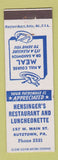 Matchbook Cover - Hensinger's Restaurant Luncheonette Kutztown PA