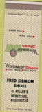 Matchbook Cover - Fred Siemon Shoes Wenatchee WA Winthrop Shoes