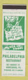 Matchbook Cover - Philadelphia Restaurant Harrisburg PA
