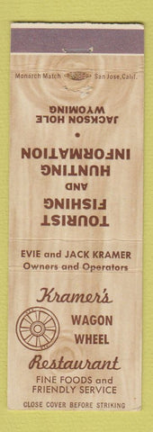 Matchbook Cover - Kramer's Wagon Wheel Restaurant Jackson Hole WY