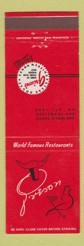 Matchbook Cover - Grison's Steak House San Francisco CA