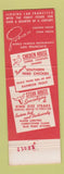 Matchbook Cover - Grison's Steak House San Francisco CA