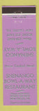 Matchbook Cover - Shenango Bowling New Castle PA