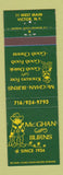 Matchbook Cover - McGhan Burns Restaurant Victor NY