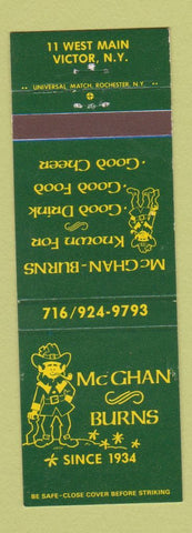 Matchbook Cover - McGhan Burns Restaurant Victor NY