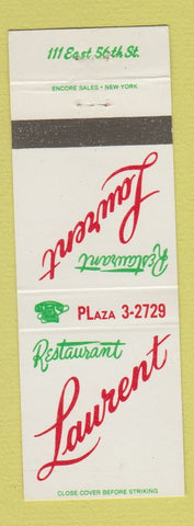 Matchbook Cover - Restaurant Laurent New York City
