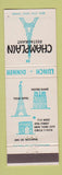 Matchbook Cover - Champlain Restaurant French New York City Eiffel Tower