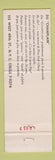 Matchbook Cover - Champlain Restaurant French New York City Eiffel Tower