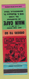 Matchbook Cover - Main Cafe Chinese Brownsville TX