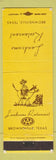 Matchbook Cover - Landrums Restaurant Brownsville TX