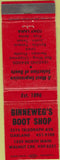 Matchbook Cover - Binneweg's Boots Oakland CA Tony Lama Justin