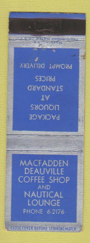Matchbook Cover - Macfadden Deauville Coffee Shop Nautical Lounge