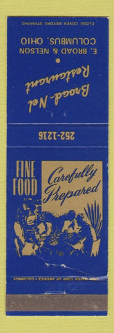 Matchbook Cover - Broad Nel Restaurant Columbus OH