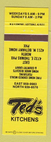 Matchbook Cover - Ted's Kitchens Phoenix AZ