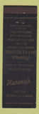 Matchbook Cover - Harvey's BBQ Restaurant South Euclid OH
