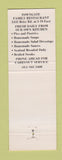 Matchbook Cover - Towngate Family Restaurant Columbus OH