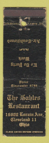 Matchbook Cover - Gables Restaurant Cleveland OH WORN
