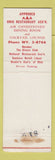 Matchbook Cover - Swallows Ashtabula OH WEAR