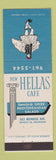 Matchbook Cover - New Hellas Cafe Detroit MI Greek