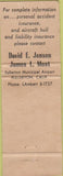 Matchbook Cover - American Mercury Insurance Washington DC
