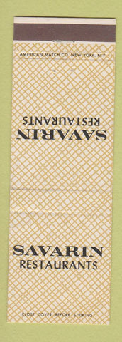 Matchbook Cover - Savarin Restaurants WEAR