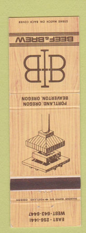 Matchbook Cover - Beef & Brew Portland Beaverton OR