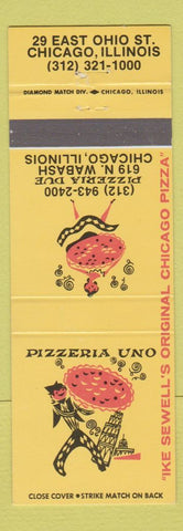 Matchbook Cover - Pizzeria Pizza Uno Chicago IL girlie