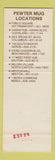 Matchbook Cover - The Pewter Mug Cleveland Columbus Akron Dayton OH