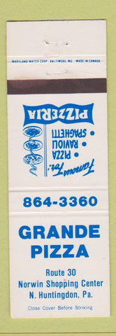 Matchbook Cover - Grande Pizza North Huntingdon PA