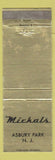 Matchbook Cover - Michals Asbury Park NJ WEAR restaurant
