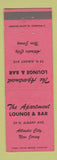 Matchbook Cover - Apartment Lounge and Bar Atlantic City NJ