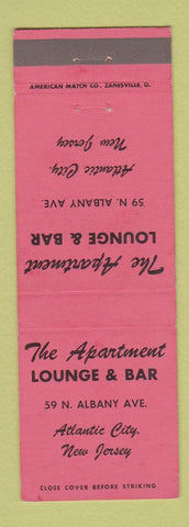 Matchbook Cover - Apartment Lounge and Bar Atlantic City NJ