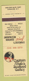 Matchbook Cover - Captain Ahab's Seafood Galley Syracuse NY